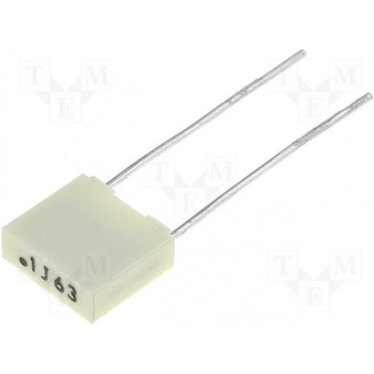 100nF, 63V, Pitch:5mm; ±5% Polyester Capacitor