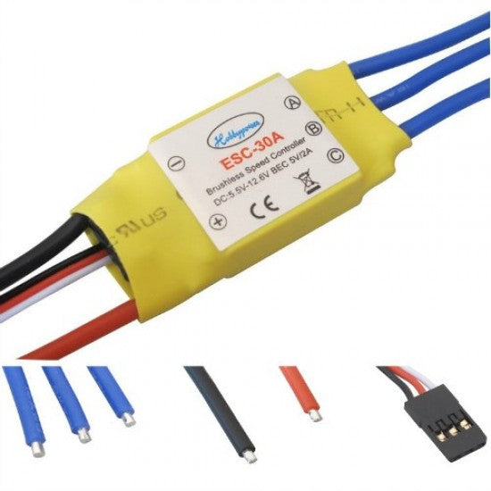 30A ESC Branded Hobbypower Brushless Speed Controller Multicopter Airplane