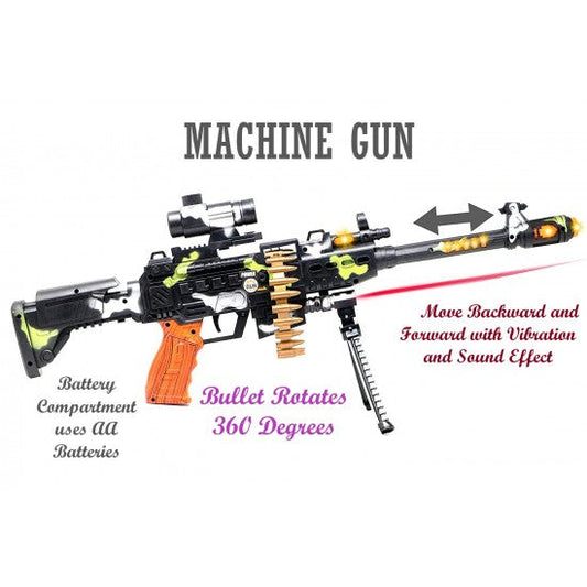 Machine Gun Toy for Kids Sound with LED Flashing Lights 25inches long