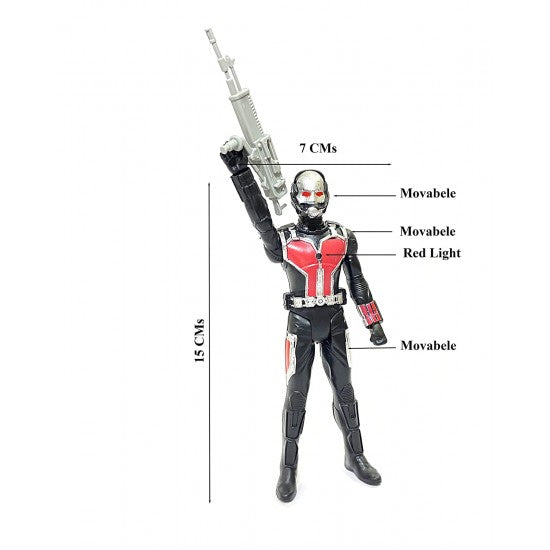 Ant Man Action Figure Toy Avengers Endgame Toys Super Power Hero | 6 Inches Height with Light | Movable Parts | Avengers Action Ant Man Superheros For Kids