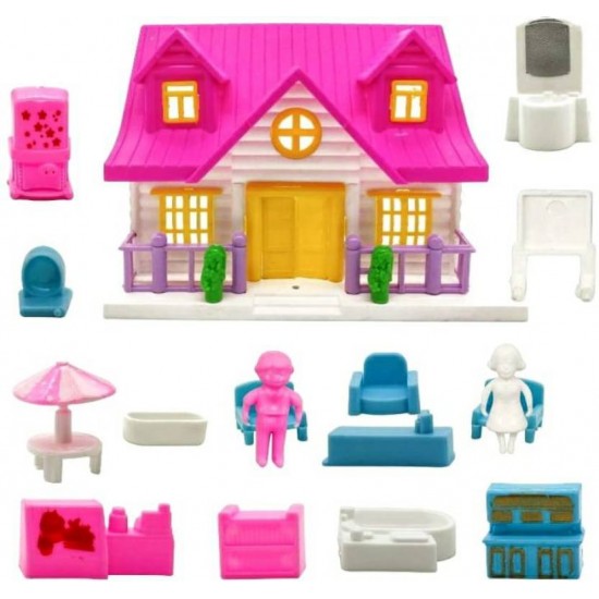 Dream House Small Loving Family Funny House Play set (Colour & Design May Vary)