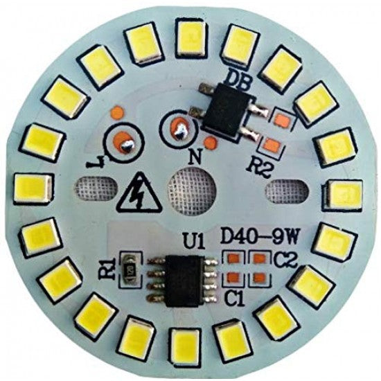 DOB 9Watt 220V AC round led strip 20 LEDs Direct on Board (White) 40mm